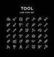 set line icons of tool vector image vector image
