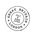 london postage mark great britain postal stamp vector image
