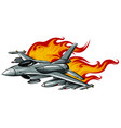 military fighter jets isolated on background vector image