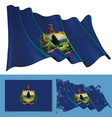 waving flag of the state of vermont vector image vector image