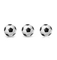 soccer ball set tree realistic balls vector image
