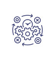 business process line icon on white vector image