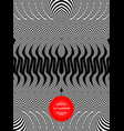 pattern with optical black and white design vector image