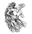 sword angel character vector image vector image