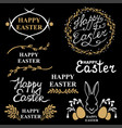 easter decorative greeting icon set vector image vector image