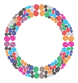 hippie photo frame vector image vector image