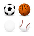 sports balls set football basketball baseball vector image vector image