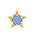 star tornado logo template creative twister vector image
