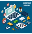 workplace elements isometric vector image