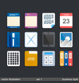 icon set business vector image