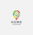 house pin logo icon template vector image vector image