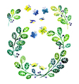 watercolor floral design elements vector image