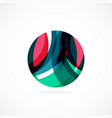 abstract circle logo dynamic aesthetic vector image vector image