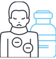 flu line icon outline symbol vector image vector image