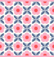 retro abstract flower seamless pattern background vector image vector image