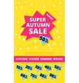 super autumn sale banner vector image