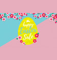 happy easter sale banner with paper cut easter vector image vector image