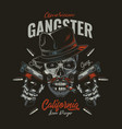angry skull bandit vector image vector image