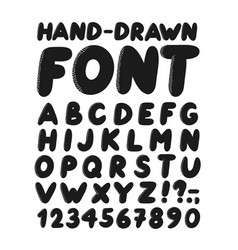 Wood tree texture font alphabet Royalty Free Vector Image