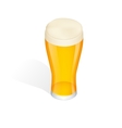 isometric glass of beer isolated vector image