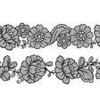seamless lace pattern with flowers vector image