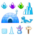 ice world assets vector image vector image