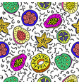 seamless pattern of isolated hand drawn colorful vector image vector image