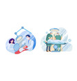 medical services flat set vector image vector image