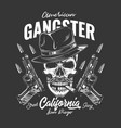 angry skull bandit vector image vector image
