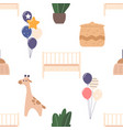 charming seamless pattern depicting adorable vector image vector image