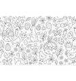 funny happy easter seamless pattern background vector image vector image