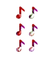 set of abstract music note icon business logotype vector image