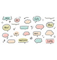 balloon text frame decoration set simple hand vector image