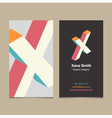 business card letter x vector image