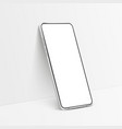 white realistic smartphone mockup 3d mobile phone vector image