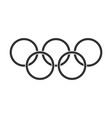 olympic games rings icon in flat style olympiad vector image