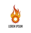 a burning gear vector image