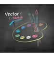 paint palette vector image