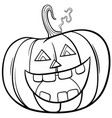 Halloween pumpkin cartoon for coloring Royalty Free Vector