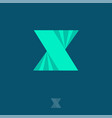 monogram x geometric figures vector image vector image