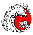 tsunami wave vector image vector image