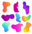 abstract fluid gradient iridescent shapes vector image