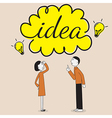 businessman explaining about idea vector image