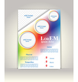 flyer brochure or magazine cover template vector image