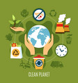 garbage removal round composition vector image