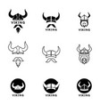 viking head logo and symbol image vector image vector image