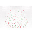 christmas celebration confetti banner green vector image vector image