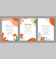 set of abstract flowers and leaves templates vector image