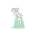 time for me image of pinup beautiful woman vector image