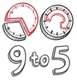 9 to 5 vector image